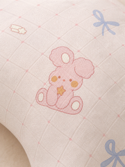 Muslin Feeding Pillow - Pink Bow